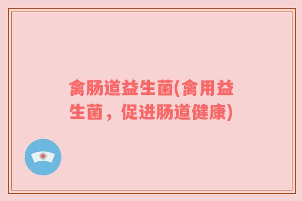 禽肠道益生菌(禽用益生菌，促进肠道健康)