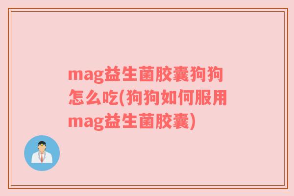 mag益生菌胶囊狗狗怎么吃(狗狗如何服用mag益生菌胶囊)