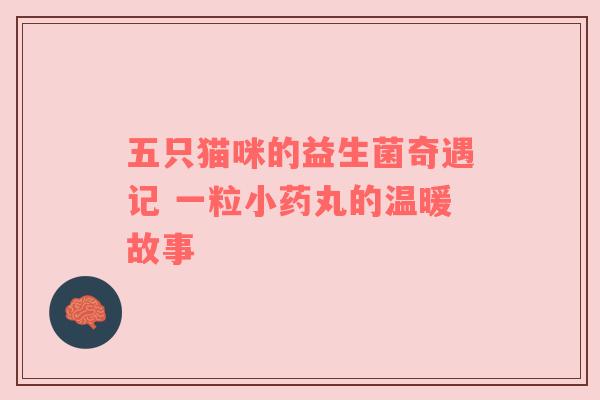 五只猫咪的益生菌奇遇记 一粒小药丸的温暖故事